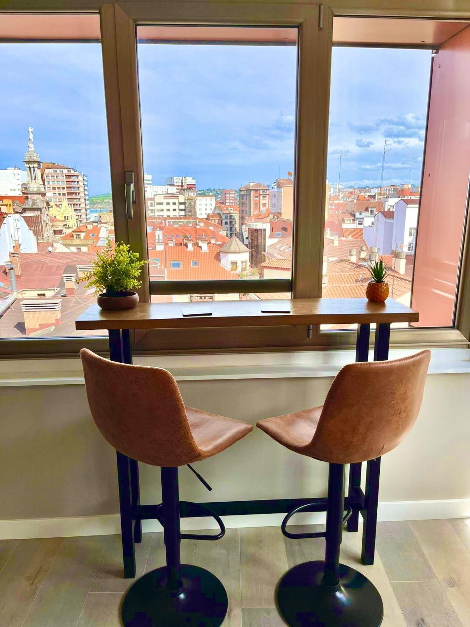 Ferienwohnung El Mirador Del Centro Gijón Exterior foto